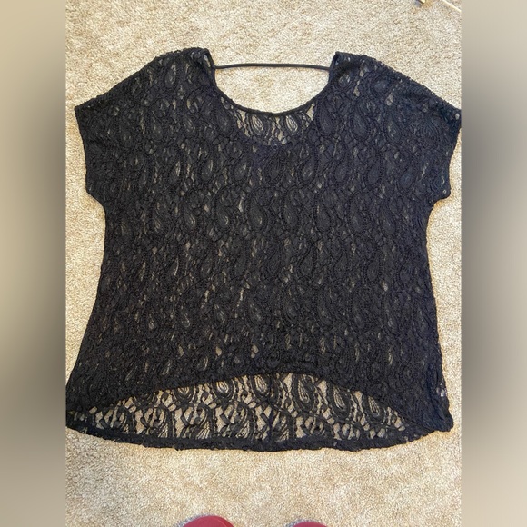 Bobeau | Sheer Lace Top - Picture 6 of 12